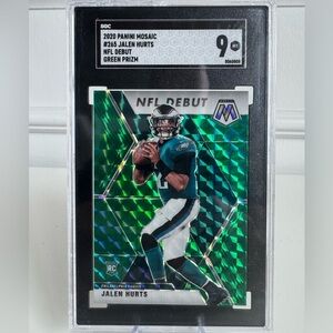 2020 Jalen Hurts Panini Mosaic Prizm NFL Debut SGC 9 Philadelphia Eagles